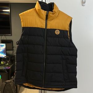 Timberland Men’s Welch Mountain Puffer Vest Medium Tan Black